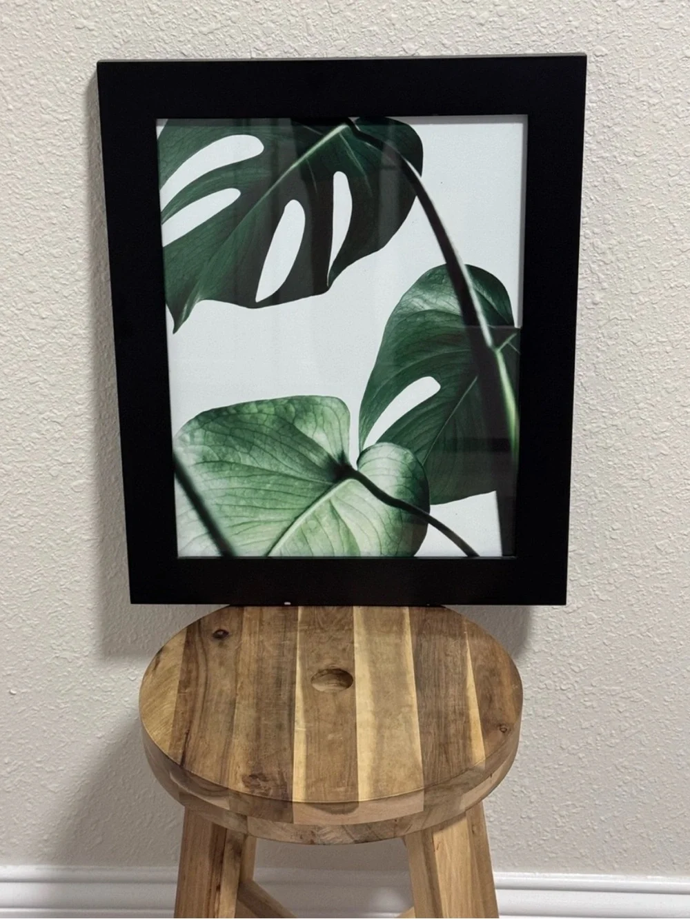 Threshold Black Gallery Frame 11x14 & Custom Giclee Botanical Monstera Leaf Art